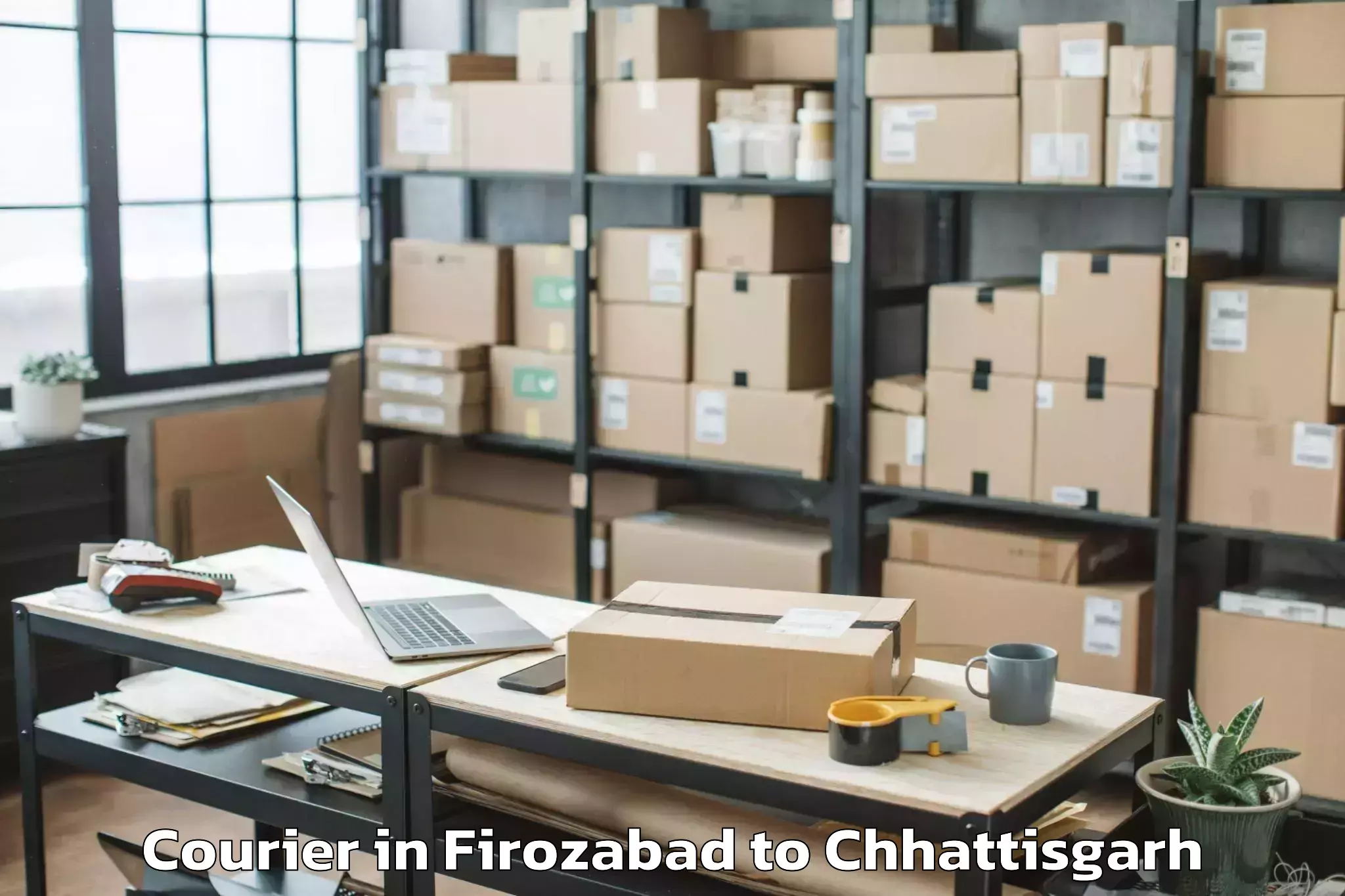 Professional Firozabad to Udaipur Dharamjaigarh Courier